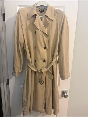 Saint + Sofia double breasted trench coat